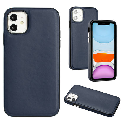 YB Leather Coating Series-6 For iPhone 11 Back Shell Cell Phone Guard Cover PU Leather+TPU Case