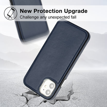 YB Leather Coating Series-6 For iPhone 11 Back Shell Cell Phone Guard Cover PU Leather+TPU Case