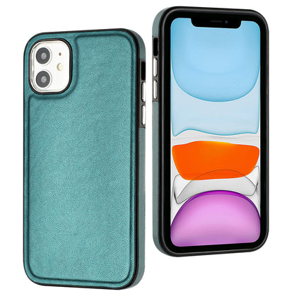 YB Leather Coating Series-6 For iPhone 11 Back Shell Cell Phone Guard Cover PU Leather+TPU Case