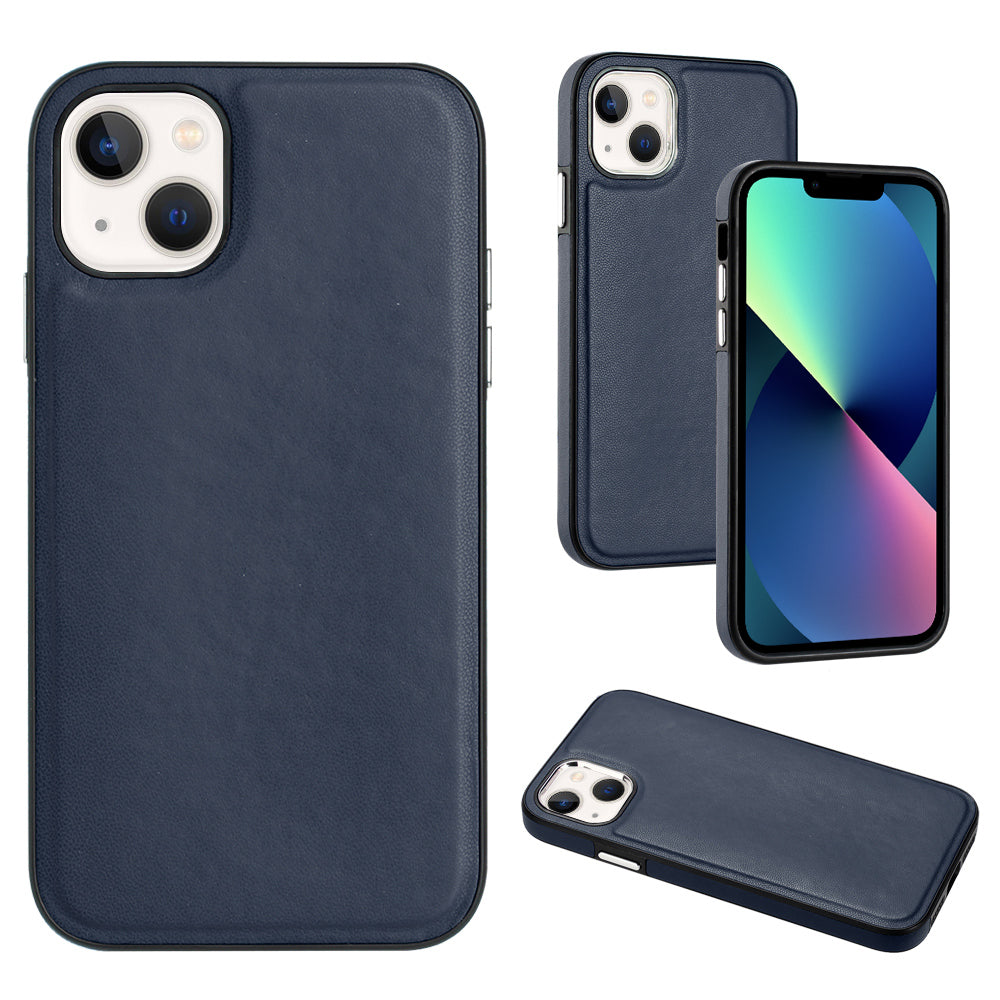 YB Leather Coating Series-6 For iPhone 13 PU Leather+TPU Shell Shock-absorbing Cell Phone Case