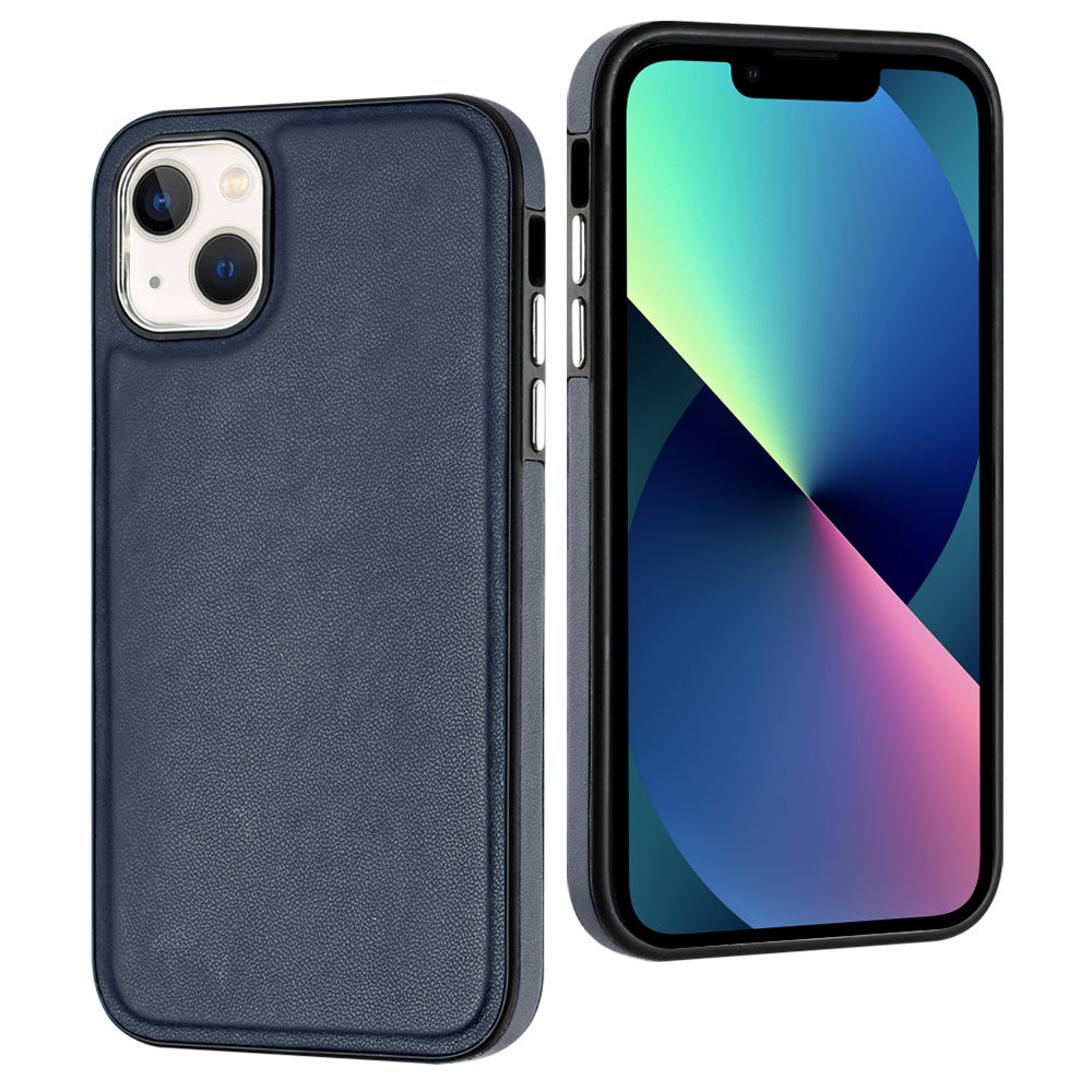 YB Leather Coating Series-6 For iPhone 13 PU Leather+TPU Shell Shock-absorbing Cell Phone Case