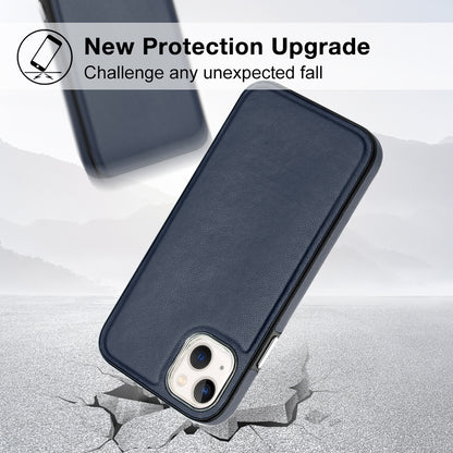 YB Leather Coating Series-6 For iPhone 13 PU Leather+TPU Shell Shock-absorbing Cell Phone Case