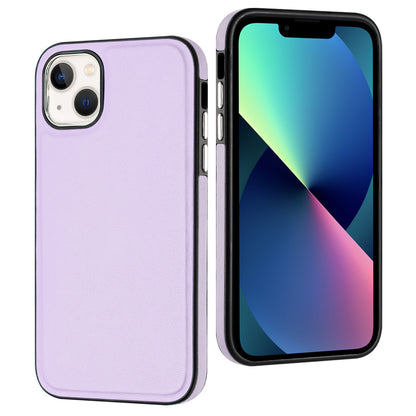 YB Leather Coating Series-6 For iPhone 13 PU Leather+TPU Shell Shock-absorbing Cell Phone Case