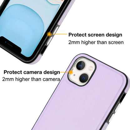 YB Leather Coating Series-6 For iPhone 13 PU Leather+TPU Shell Shock-absorbing Cell Phone Case