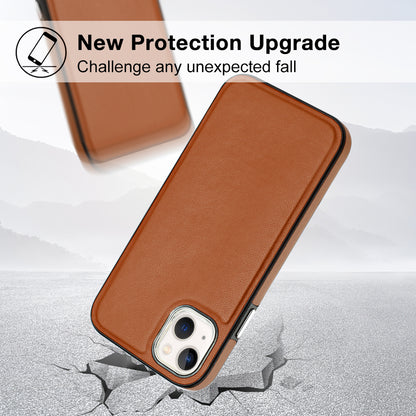 YB Leather Coating Series-6 For iPhone 13 PU Leather+TPU Shell Shock-absorbing Cell Phone Case