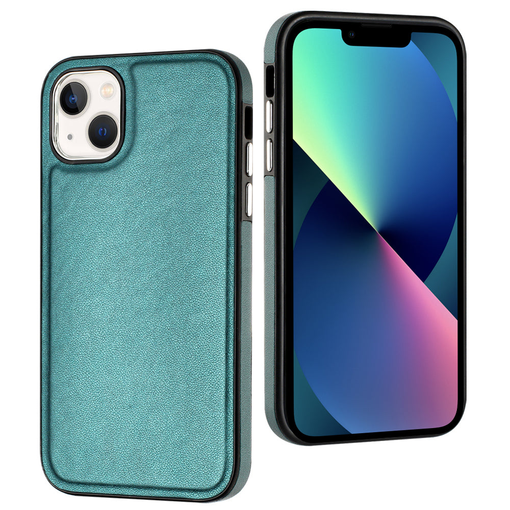 YB Leather Coating Series-6 For iPhone 13 PU Leather+TPU Shell Shock-absorbing Cell Phone Case