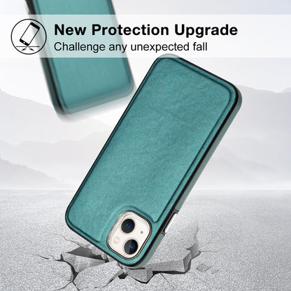 YB Leather Coating Series-6 For iPhone 13 PU Leather+TPU Shell Shock-absorbing Cell Phone Case
