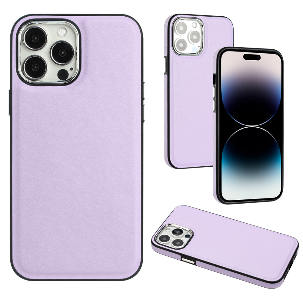 YB Leather Coating Series-6 For iPhone 14 Pro PU Leather+TPU Shell Drop Protection Cell Phone Case