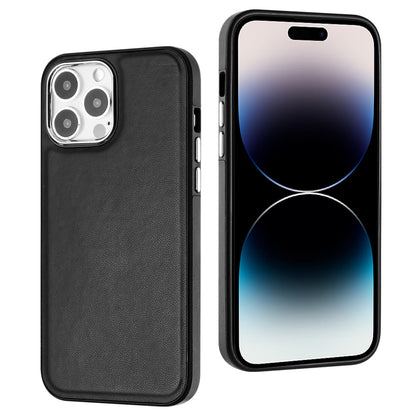 YB Leather Coating Series-6 For iPhone 14 Pro PU Leather+TPU Shell Drop Protection Cell Phone Case