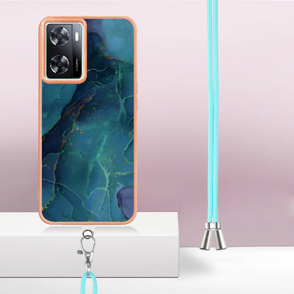 YB IMD Series-18 Style E Phone Case for OnePlus Nord N300 5G / Oppo A57 4G / A57 (2022) 5G / A77 5G / K10 5G / Realme Q5i / Narzo 50 5G / V23 4G , 2.0mm TPU Marble Pattern Cover