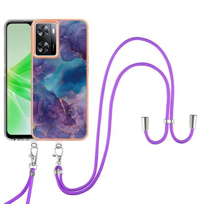 YB IMD Series-18 Style E Phone Case for OnePlus Nord N300 5G / Oppo A57 4G / A57 (2022) 5G / A77 5G / K10 5G / Realme Q5i / Narzo 50 5G / V23 4G , 2.0mm TPU Marble Pattern Cover