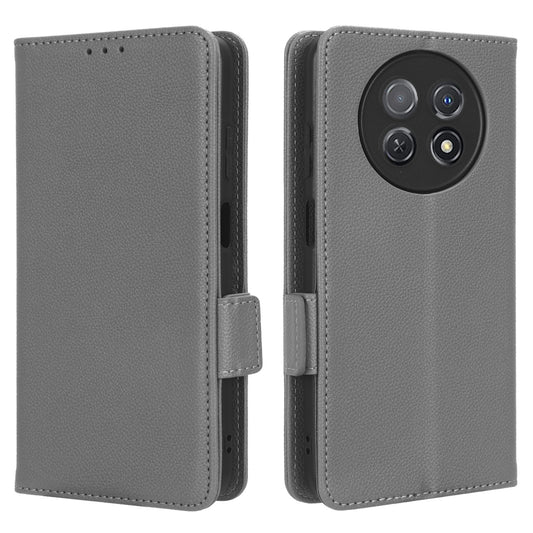 For Huawei nova Y91 4G / Enjoy 60X Litchi Texture Phone Case Wallet Stand PU Leather Cover