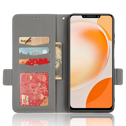 For Huawei nova Y91 4G / Enjoy 60X Litchi Texture Phone Case Wallet Stand PU Leather Cover
