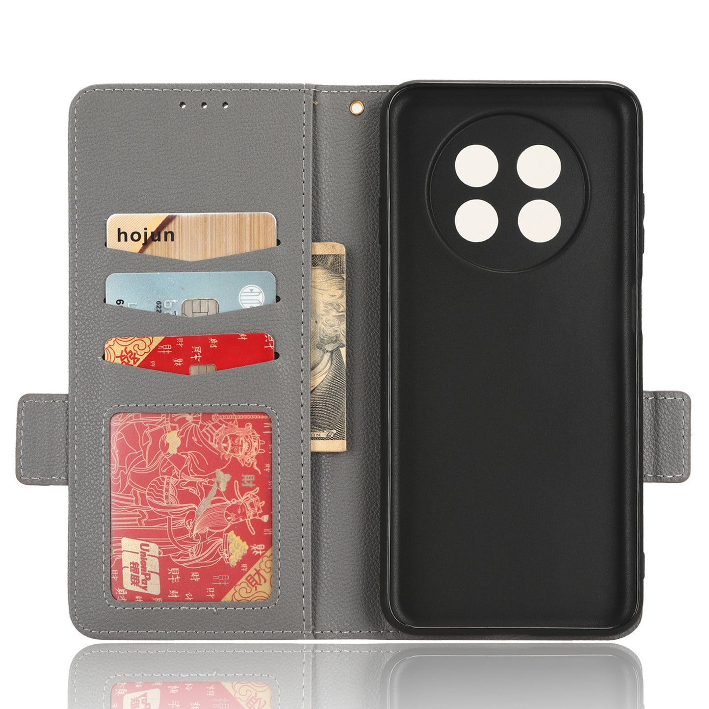 For Huawei nova Y91 4G / Enjoy 60X Litchi Texture Phone Case Wallet Stand PU Leather Cover