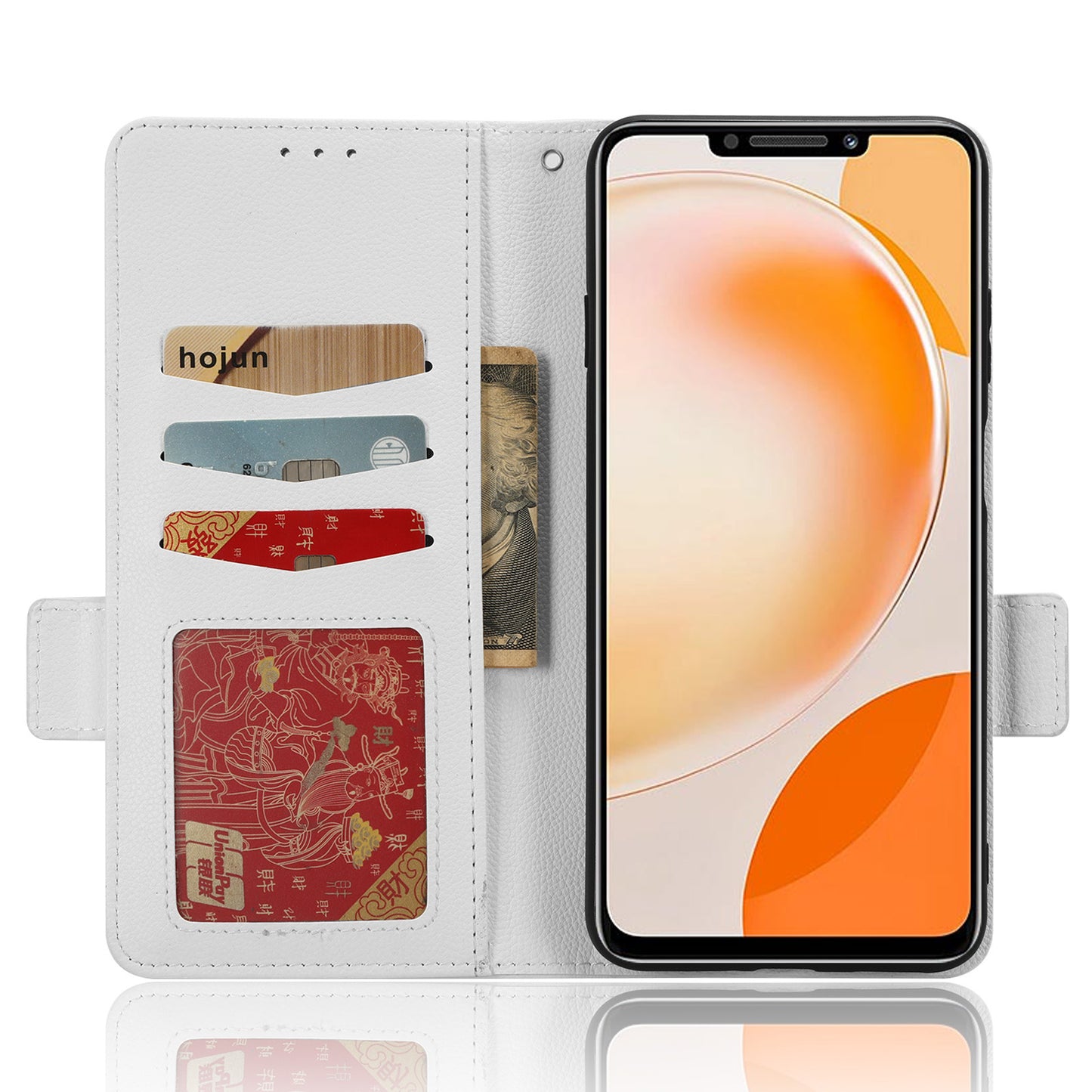 For Huawei nova Y91 4G / Enjoy 60X Litchi Texture Phone Case Wallet Stand PU Leather Cover