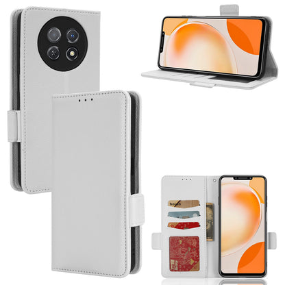 For Huawei nova Y91 4G / Enjoy 60X Litchi Texture Phone Case Wallet Stand PU Leather Cover