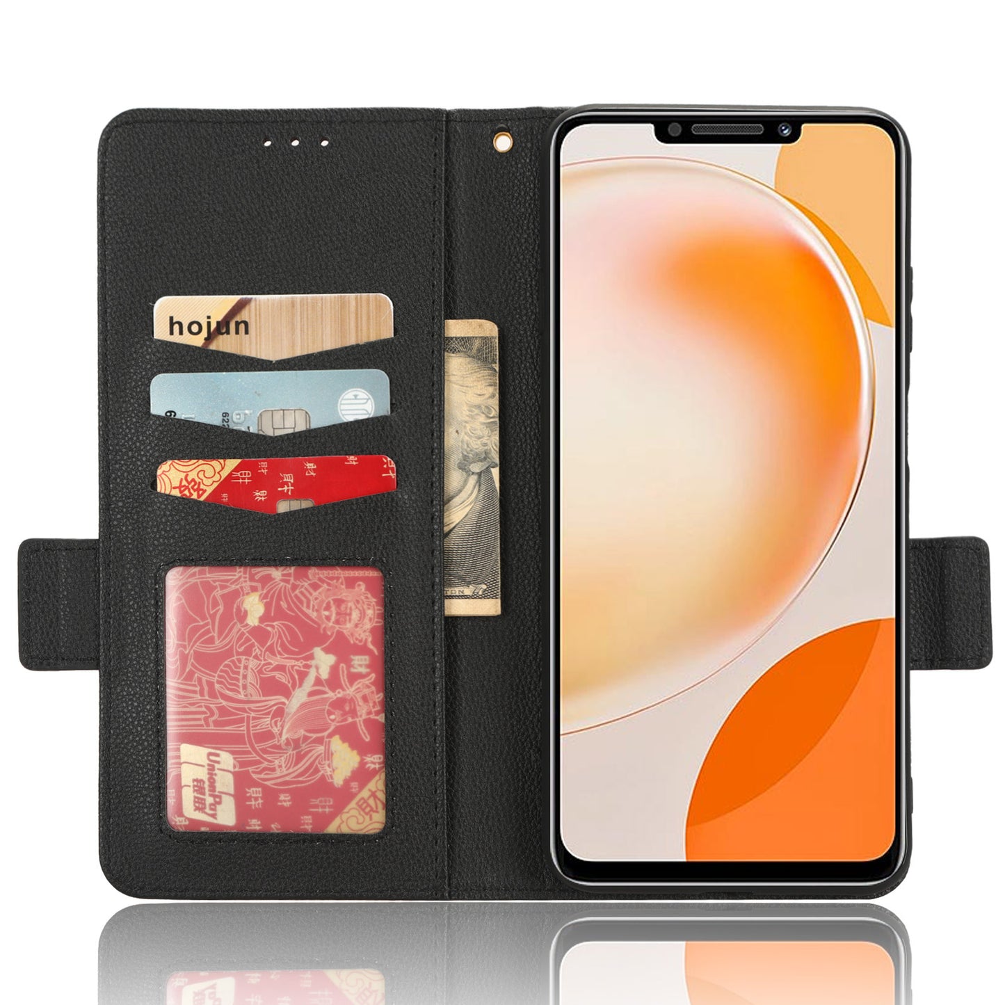 For Huawei nova Y91 4G / Enjoy 60X Litchi Texture Phone Case Wallet Stand PU Leather Cover