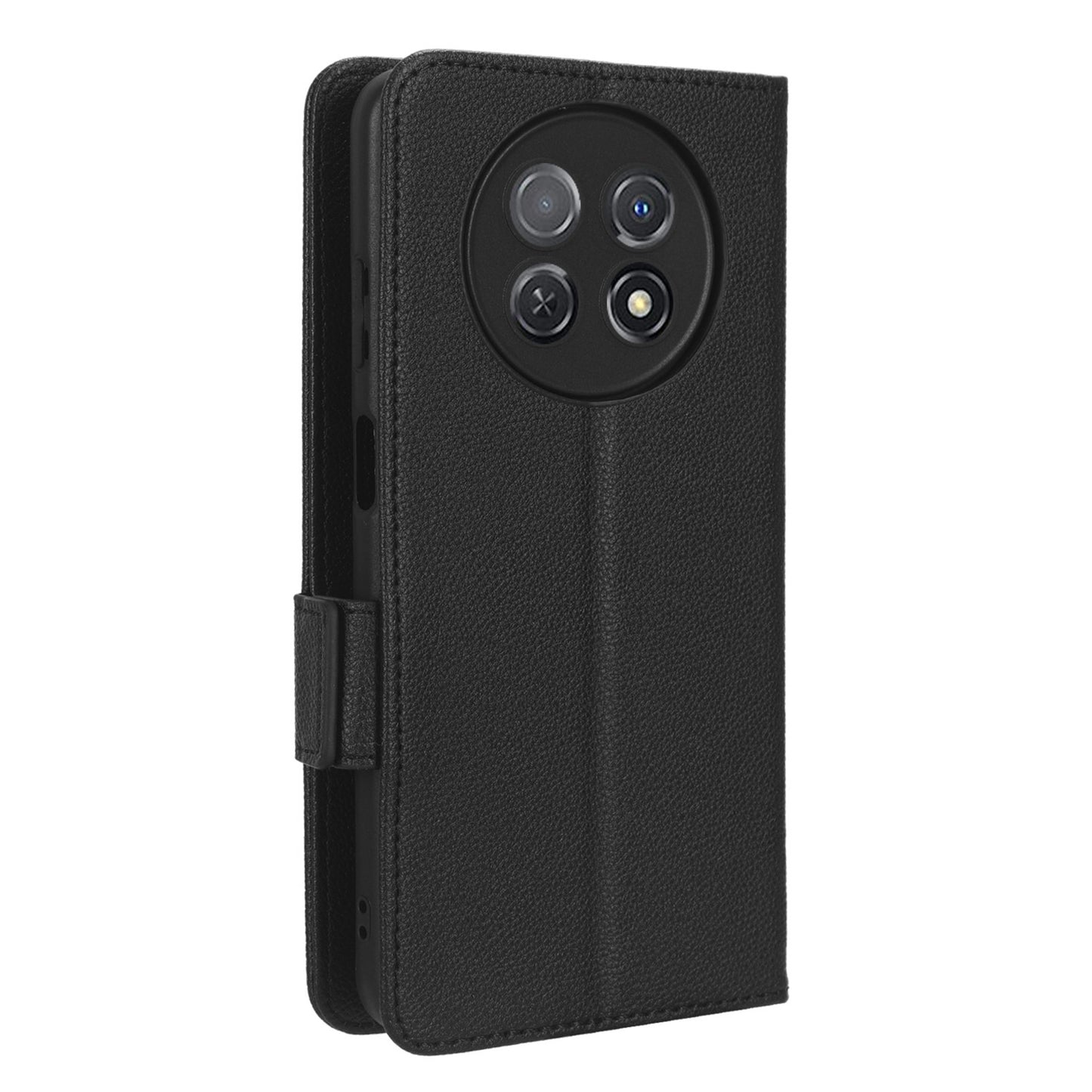 For Huawei nova Y91 4G / Enjoy 60X Litchi Texture Phone Case Wallet Stand PU Leather Cover