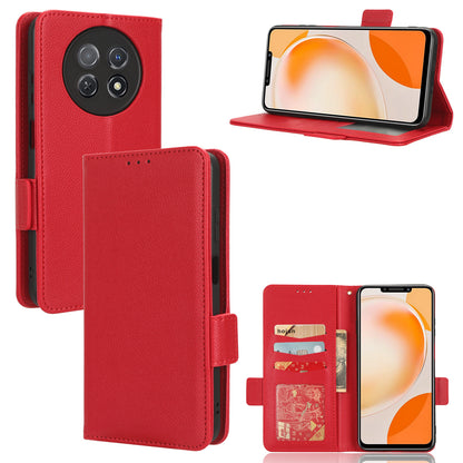 For Huawei nova Y91 4G / Enjoy 60X Litchi Texture Phone Case Wallet Stand PU Leather Cover