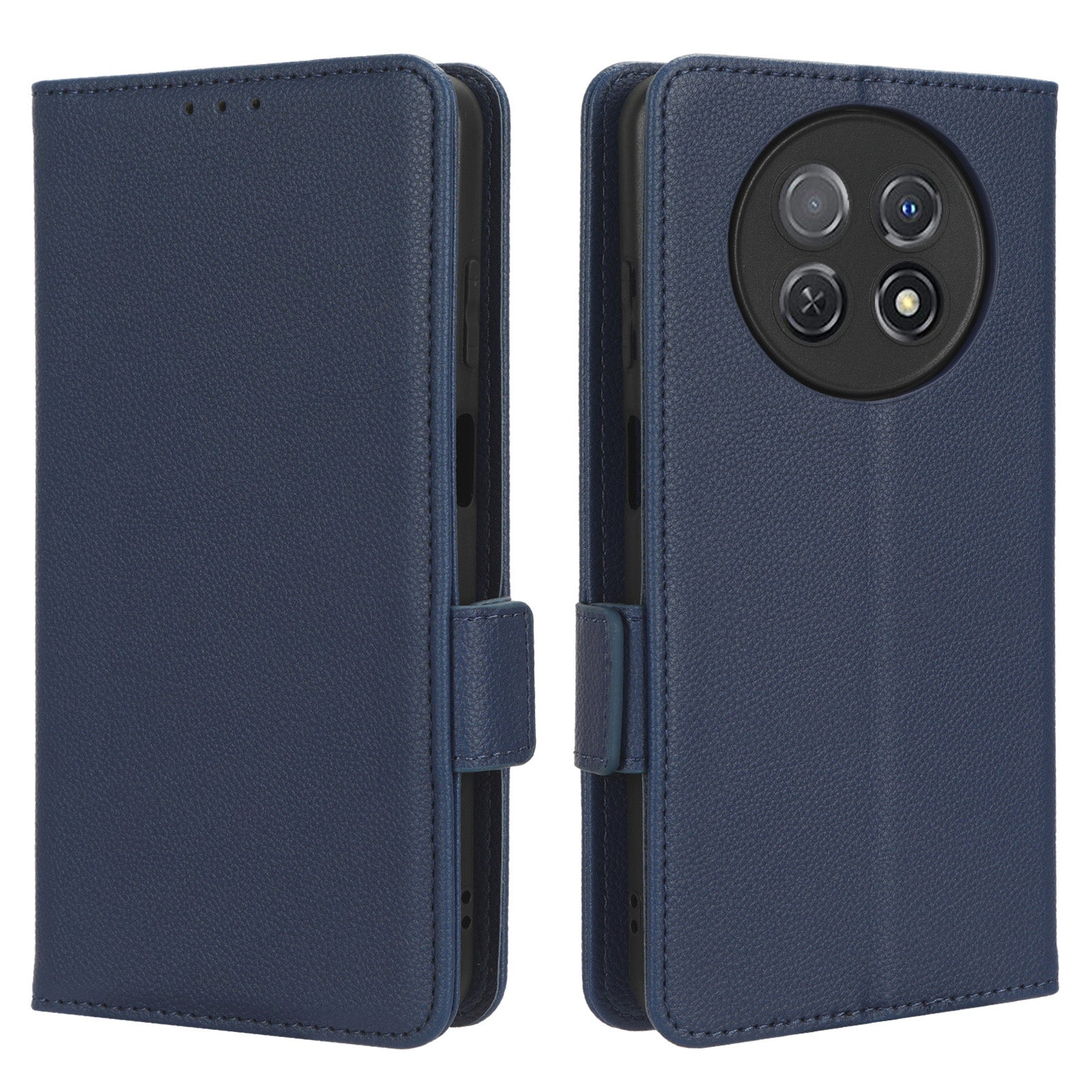 For Huawei nova Y91 4G / Enjoy 60X Litchi Texture Phone Case Wallet Stand PU Leather Cover