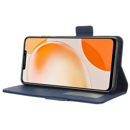 For Huawei nova Y91 4G / Enjoy 60X Litchi Texture Phone Case Wallet Stand PU Leather Cover