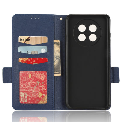 For Huawei nova Y91 4G / Enjoy 60X Litchi Texture Phone Case Wallet Stand PU Leather Cover