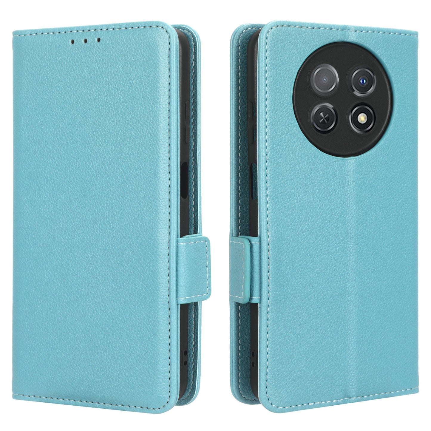 For Huawei nova Y91 4G / Enjoy 60X Litchi Texture Phone Case Wallet Stand PU Leather Cover