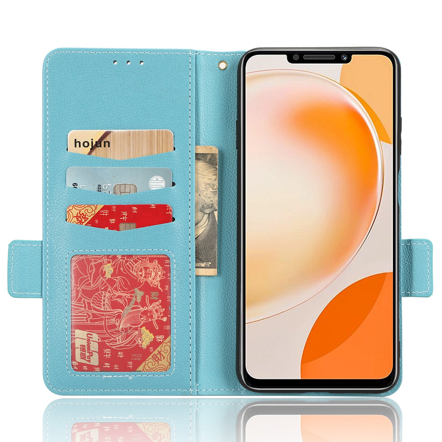 For Huawei nova Y91 4G / Enjoy 60X Litchi Texture Phone Case Wallet Stand PU Leather Cover