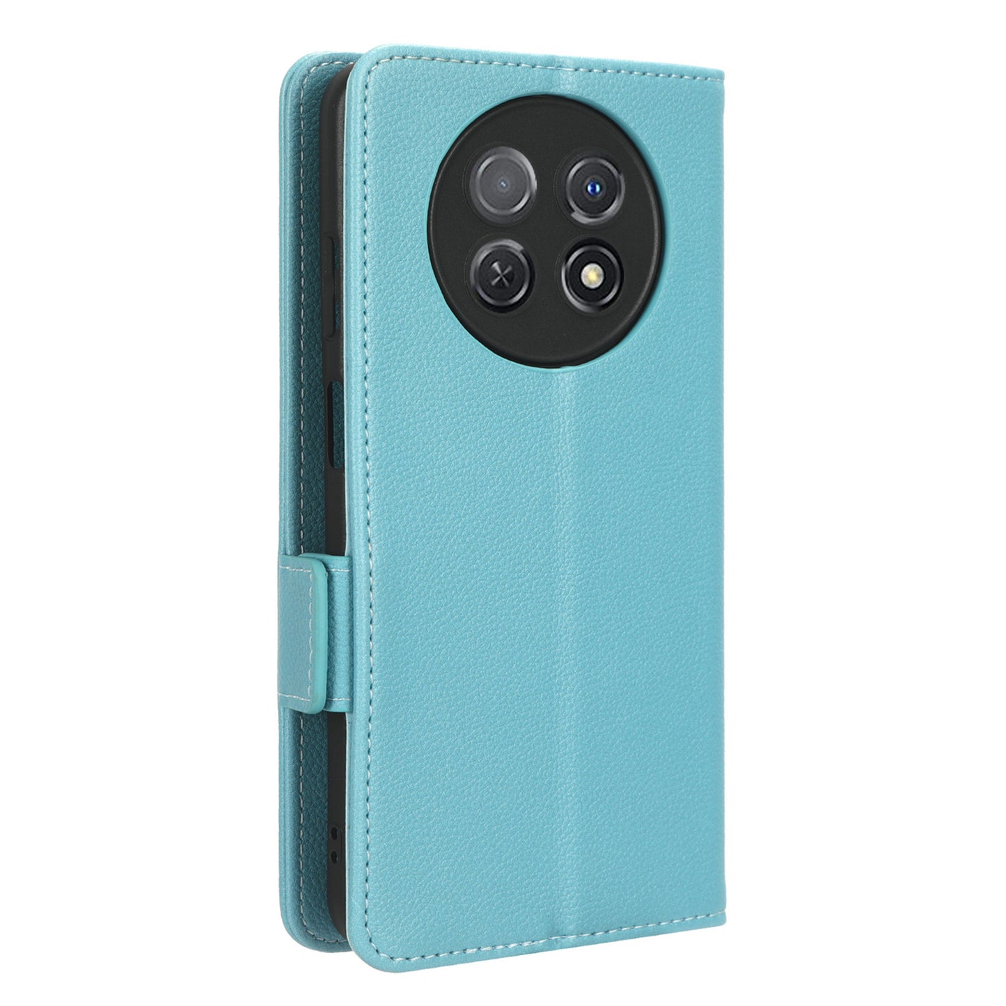 For Huawei nova Y91 4G / Enjoy 60X Litchi Texture Phone Case Wallet Stand PU Leather Cover