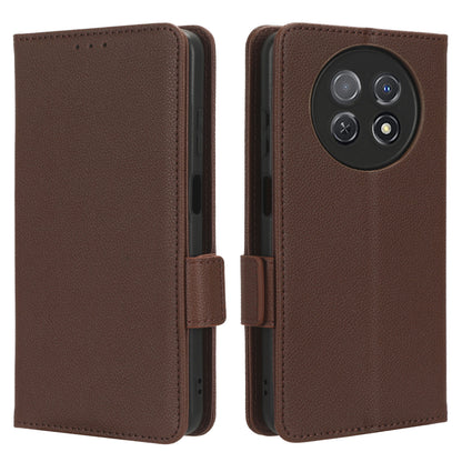 For Huawei nova Y91 4G / Enjoy 60X Litchi Texture Phone Case Wallet Stand PU Leather Cover