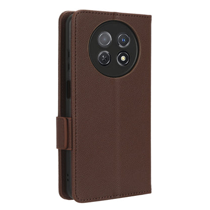 For Huawei nova Y91 4G / Enjoy 60X Litchi Texture Phone Case Wallet Stand PU Leather Cover