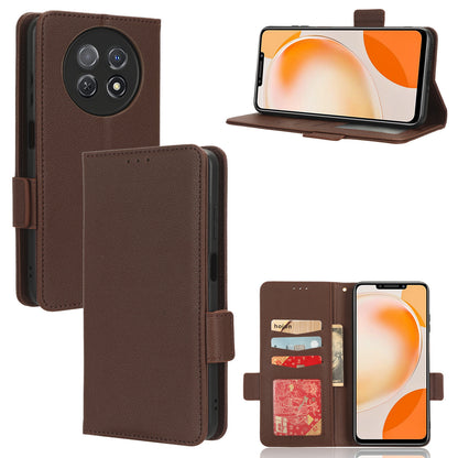 For Huawei nova Y91 4G / Enjoy 60X Litchi Texture Phone Case Wallet Stand PU Leather Cover