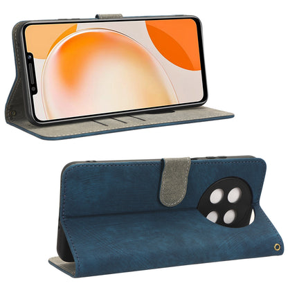 For Huawei nova Y91 4G / Enjoy 60X Drop Proof Cover RFID Blocking Wallet Stand PU Leather Case with Strap