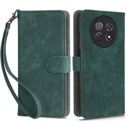 For Huawei nova Y91 4G / Enjoy 60X Drop Proof Cover RFID Blocking Wallet Stand PU Leather Case with Strap