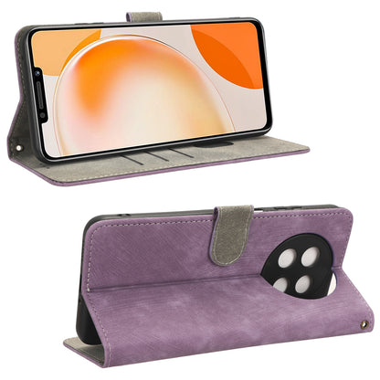 For Huawei nova Y91 4G / Enjoy 60X Drop Proof Cover RFID Blocking Wallet Stand PU Leather Case with Strap