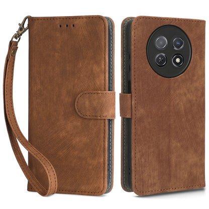 For Huawei nova Y91 4G / Enjoy 60X Drop Proof Cover RFID Blocking Wallet Stand PU Leather Case with Strap