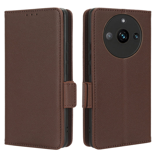 For Realme 11 Pro 5G / 11 Pro+ 5G Litchi Texture Wallet Stand Phone Case PU Leather Cover