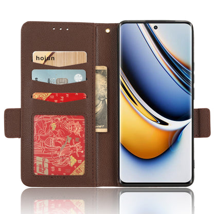 For Realme 11 Pro 5G / 11 Pro+ 5G Litchi Texture Wallet Stand Phone Case PU Leather Cover