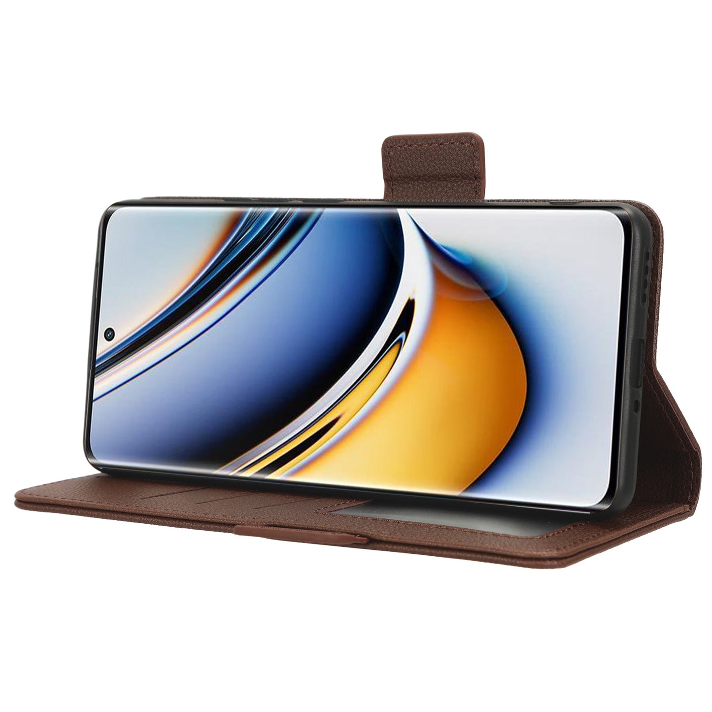 For Realme 11 Pro 5G / 11 Pro+ 5G Litchi Texture Wallet Stand Phone Case PU Leather Cover