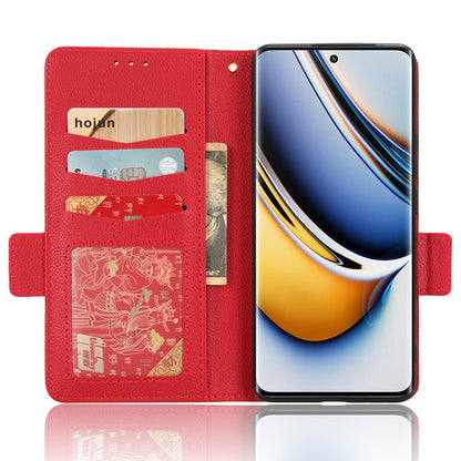 For Realme 11 Pro 5G / 11 Pro+ 5G Litchi Texture Wallet Stand Phone Case PU Leather Cover