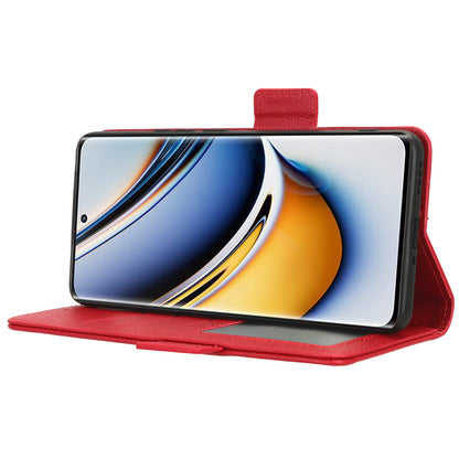 For Realme 11 Pro 5G / 11 Pro+ 5G Litchi Texture Wallet Stand Phone Case PU Leather Cover