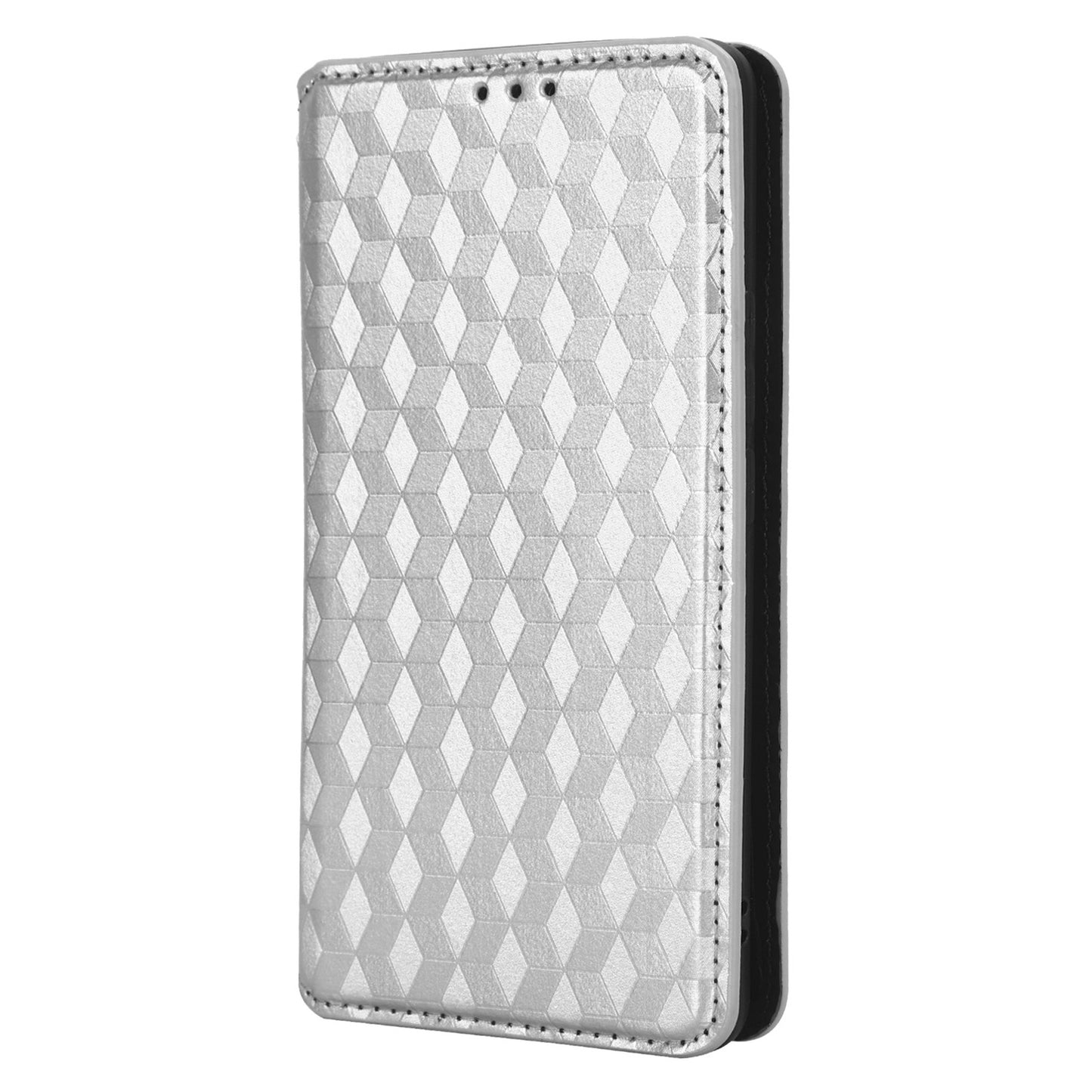 Rhombus Imprinted Shell for Realme 11 Pro 5G / 11 Pro+ 5G PU Leather Phone Cover Stand Case