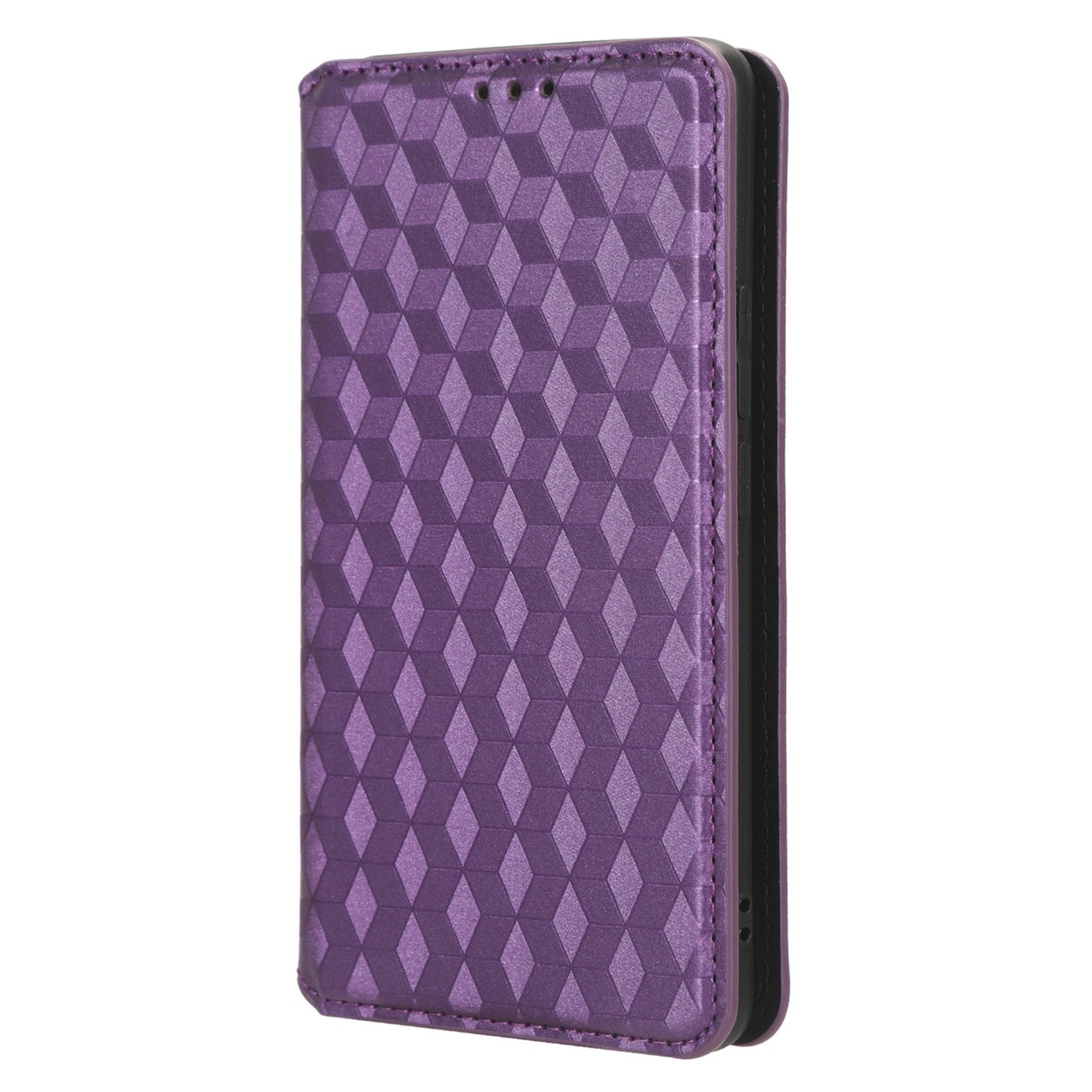 Rhombus Imprinted Shell for Realme 11 Pro 5G / 11 Pro+ 5G PU Leather Phone Cover Stand Case