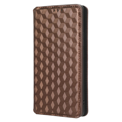 Rhombus Imprinted Shell for Realme 11 Pro 5G / 11 Pro+ 5G PU Leather Phone Cover Stand Case