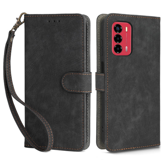 Leather Case for ZTE Blade A72 / V40 Vita Scratch Proof Phone Cover RFID Blocking Wallet Stand Shell
