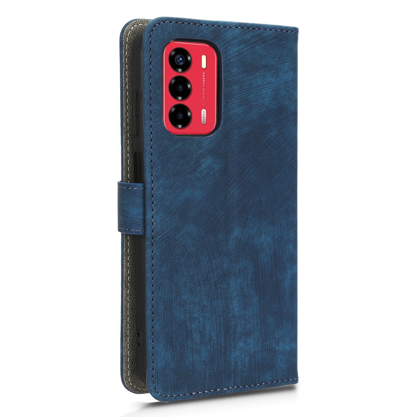Leather Case for ZTE Blade A72 / V40 Vita Scratch Proof Phone Cover RFID Blocking Wallet Stand Shell