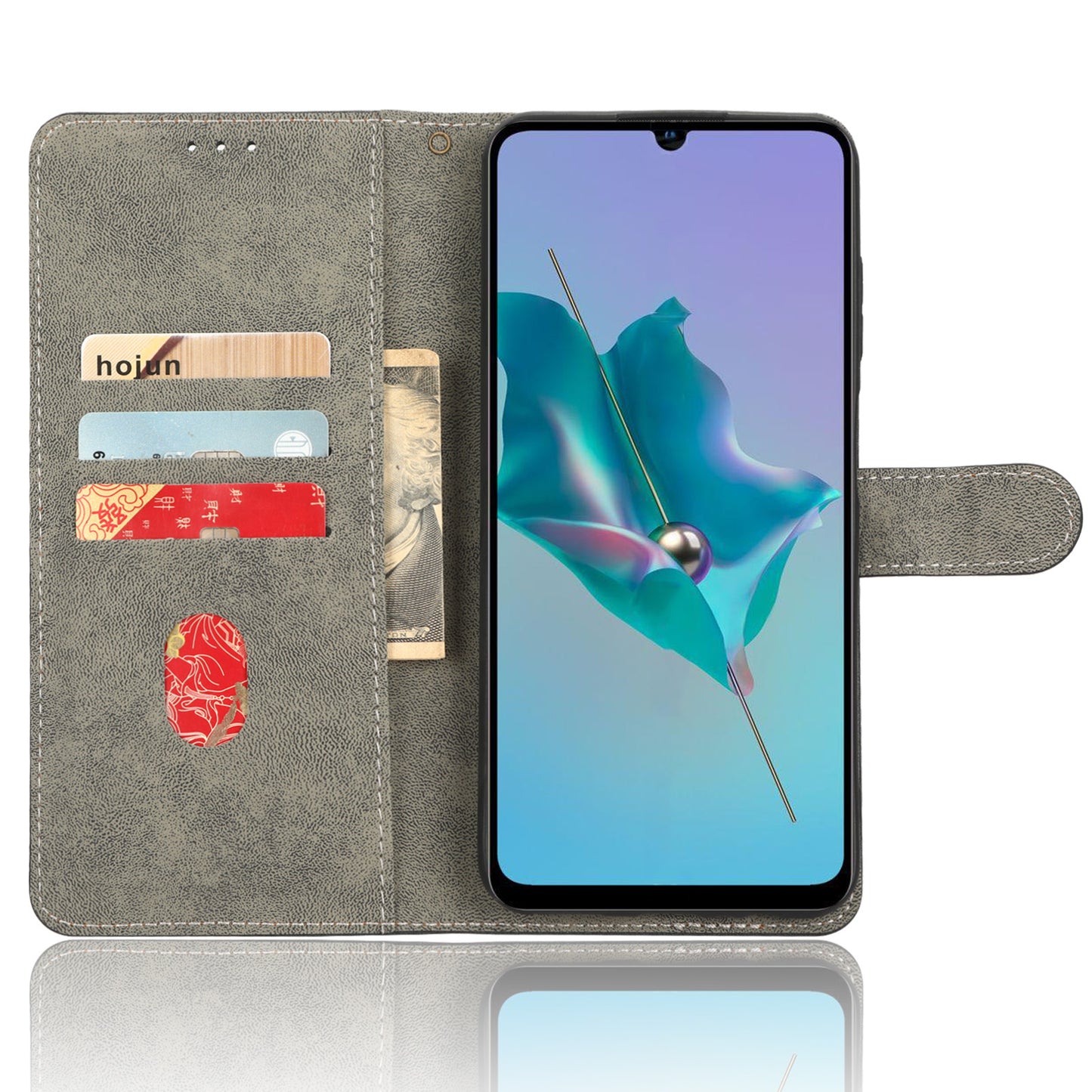 Leather Case for ZTE Blade A72 / V40 Vita Scratch Proof Phone Cover RFID Blocking Wallet Stand Shell