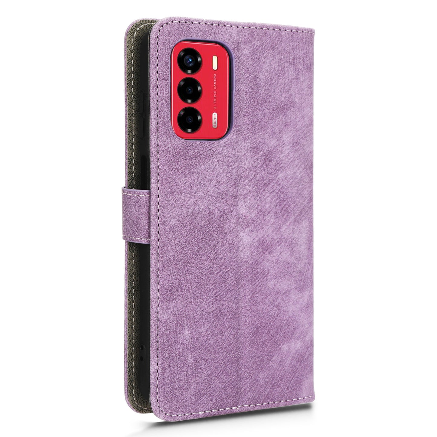 Leather Case for ZTE Blade A72 / V40 Vita Scratch Proof Phone Cover RFID Blocking Wallet Stand Shell