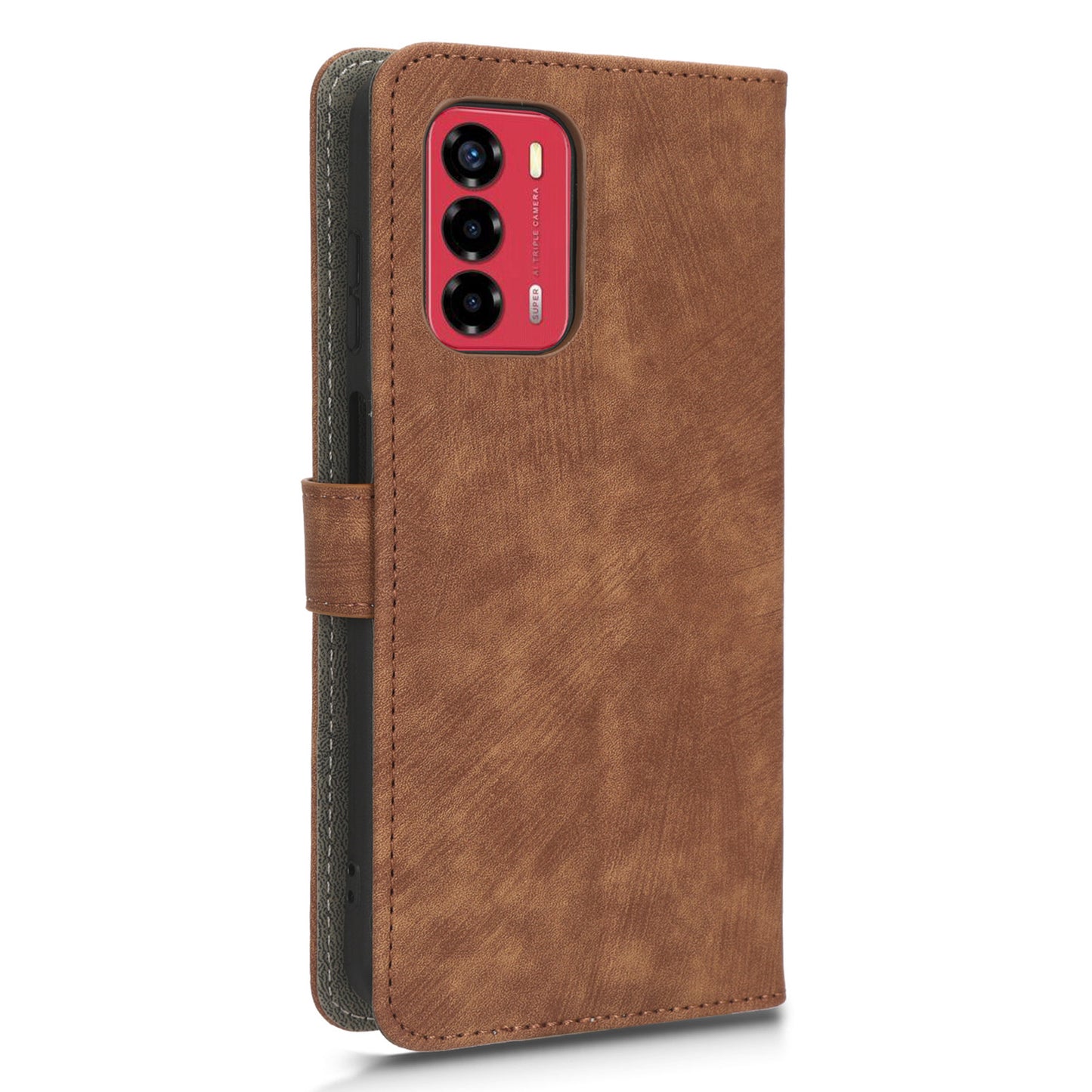 Leather Case for ZTE Blade A72 / V40 Vita Scratch Proof Phone Cover RFID Blocking Wallet Stand Shell