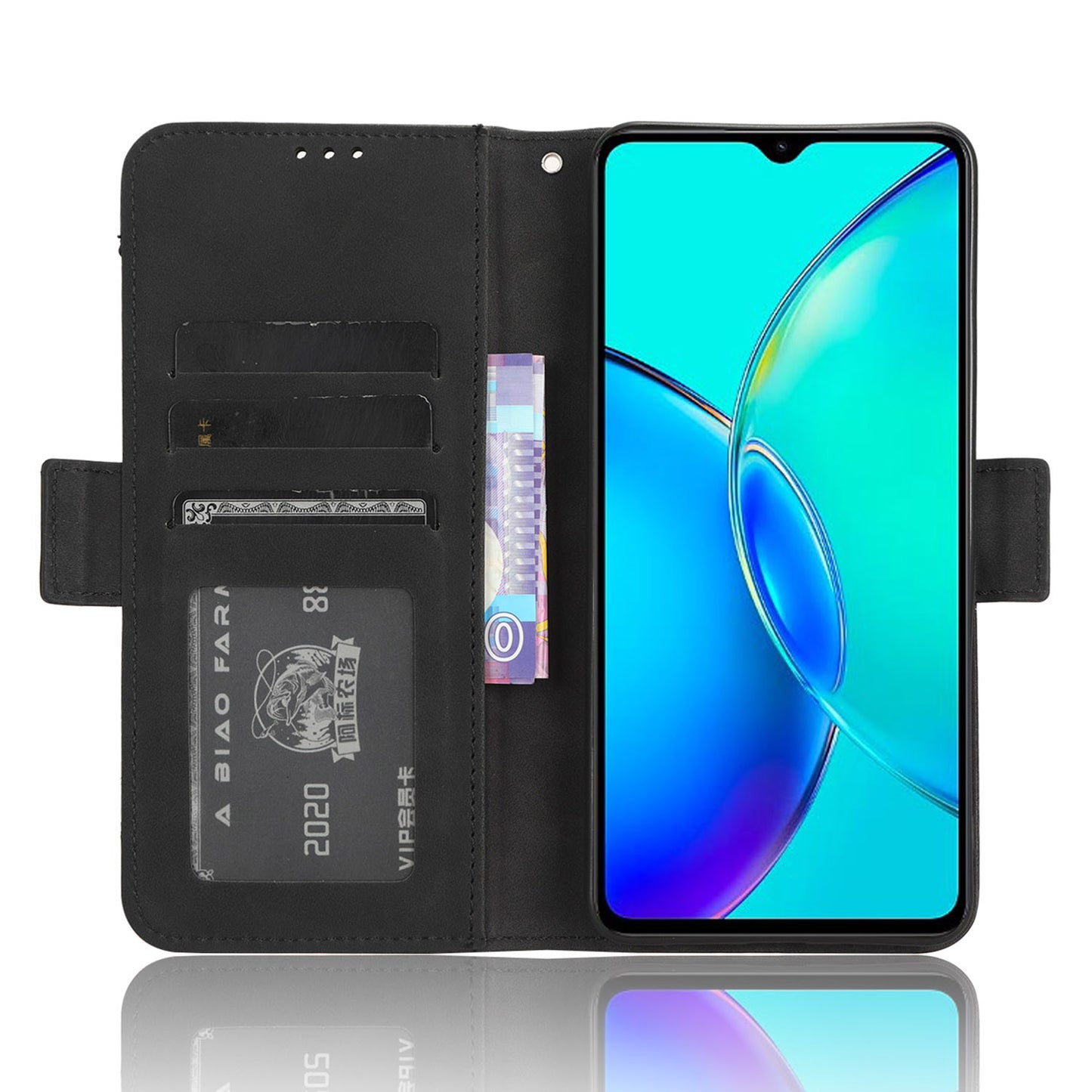 For vivo Y35+ 5G / Y35m+ 5G / Y27 4G Multiple Card Slots Stand Phone Case PU Leather Wallet Cover